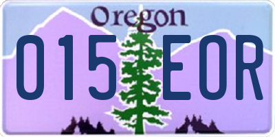 OR license plate 015EOR