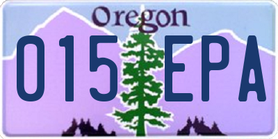 OR license plate 015EPA