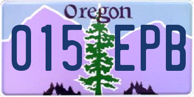 OR license plate 015EPB