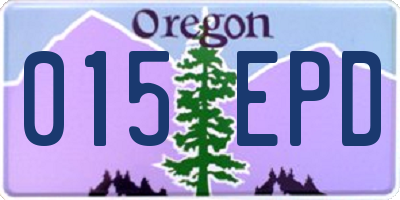 OR license plate 015EPD