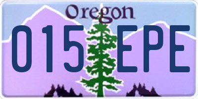 OR license plate 015EPE