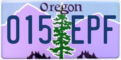 OR license plate 015EPF