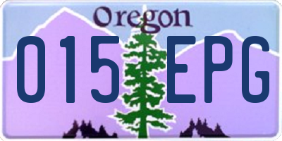 OR license plate 015EPG