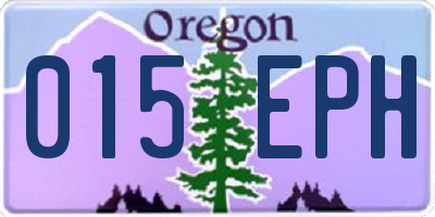 OR license plate 015EPH