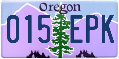OR license plate 015EPK