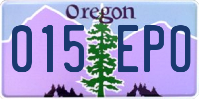 OR license plate 015EPO