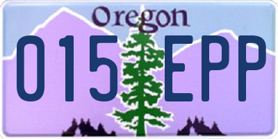 OR license plate 015EPP