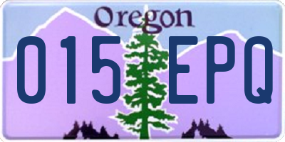 OR license plate 015EPQ