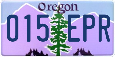 OR license plate 015EPR