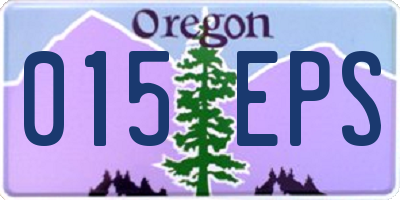 OR license plate 015EPS