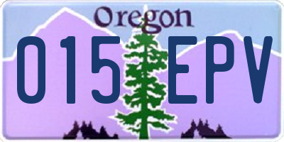 OR license plate 015EPV