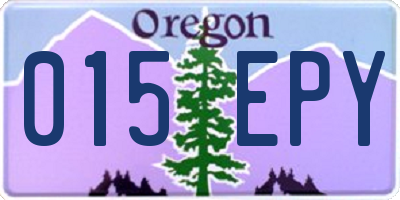 OR license plate 015EPY
