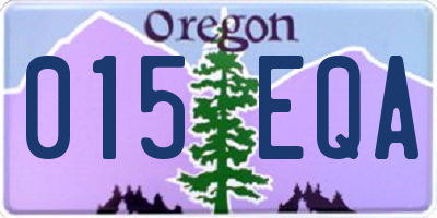 OR license plate 015EQA