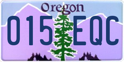 OR license plate 015EQC