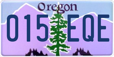 OR license plate 015EQE