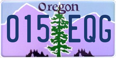 OR license plate 015EQG