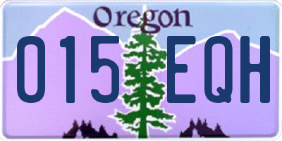 OR license plate 015EQH