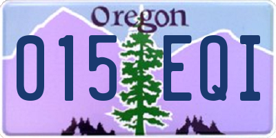 OR license plate 015EQI