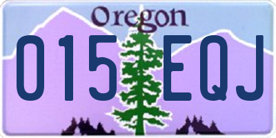 OR license plate 015EQJ