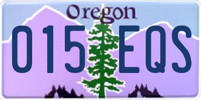 OR license plate 015EQS