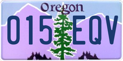 OR license plate 015EQV