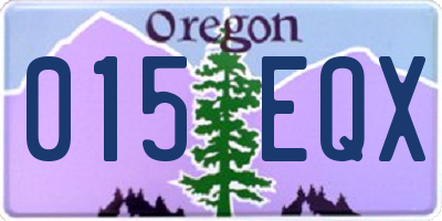 OR license plate 015EQX