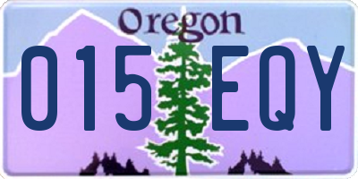 OR license plate 015EQY