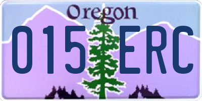 OR license plate 015ERC