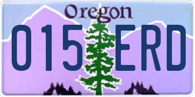 OR license plate 015ERD