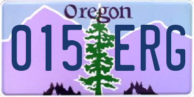 OR license plate 015ERG