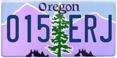 OR license plate 015ERJ