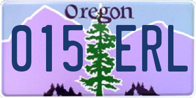 OR license plate 015ERL