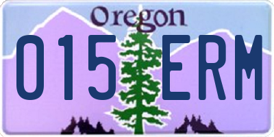 OR license plate 015ERM