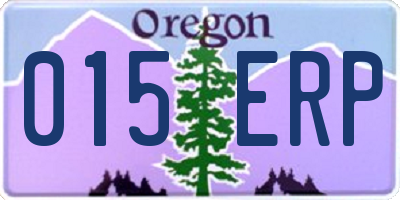 OR license plate 015ERP