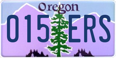 OR license plate 015ERS