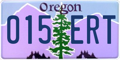 OR license plate 015ERT
