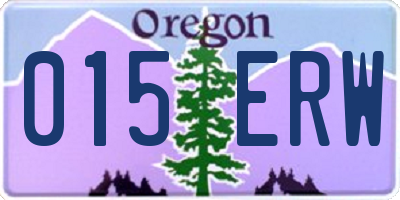 OR license plate 015ERW