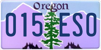 OR license plate 015ESO