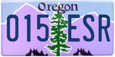 OR license plate 015ESR