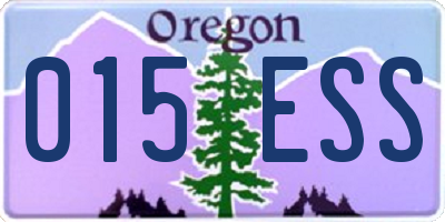 OR license plate 015ESS