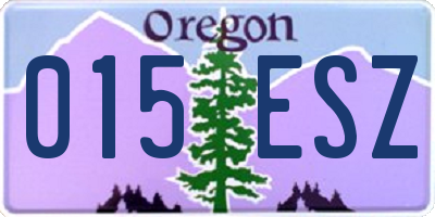 OR license plate 015ESZ