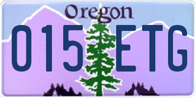 OR license plate 015ETG