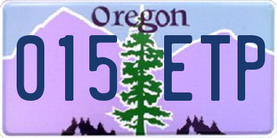 OR license plate 015ETP