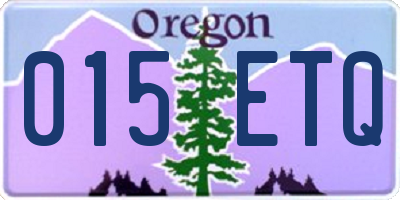 OR license plate 015ETQ