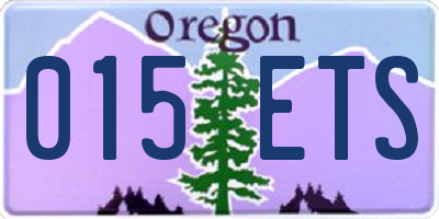 OR license plate 015ETS