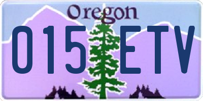 OR license plate 015ETV