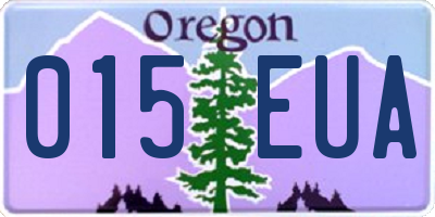 OR license plate 015EUA