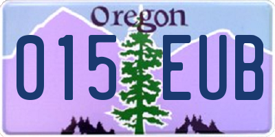 OR license plate 015EUB