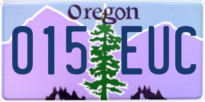 OR license plate 015EUC