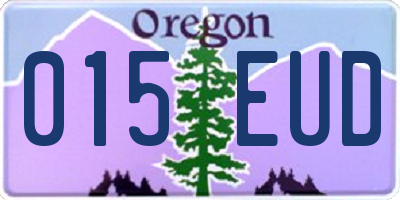 OR license plate 015EUD